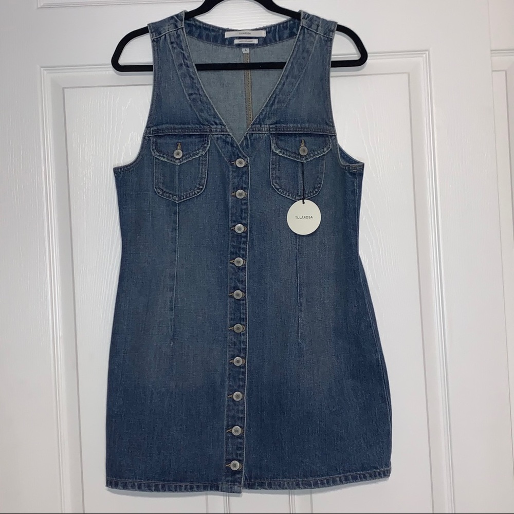Denim Button Dress Tularosa